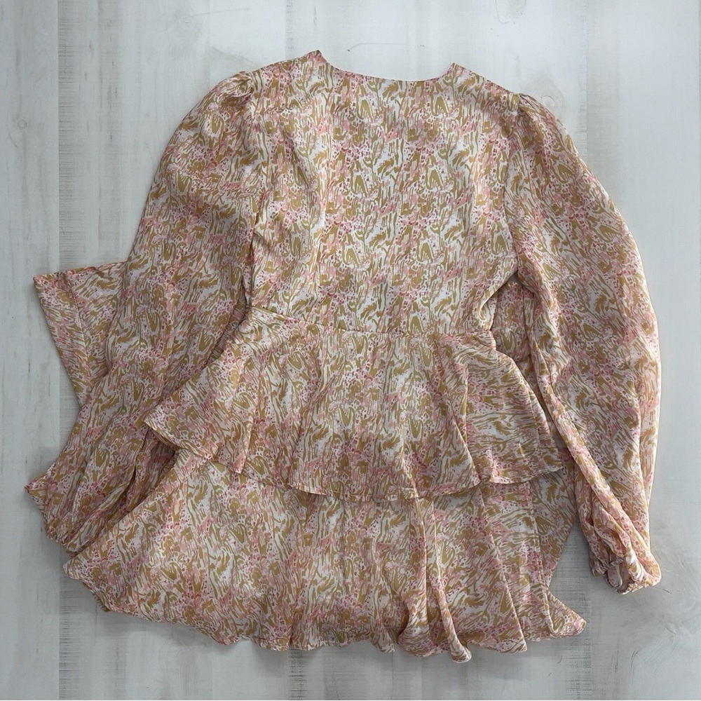 PRETTY LAVISH Ashton ruffle dress layered floral printed wedding vacation dress - Picture 5 of 7
